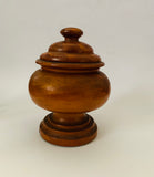 Heavy mottled wooden lidded box