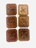 Set of Six Leather Coasters