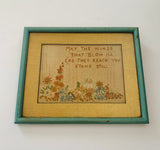 Antique Victorian embroidery saying