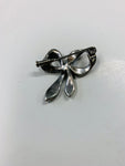 Silver and Marcasite bow brooch