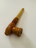 Antique stone smoking pipe