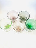 Hungarian Coloured Parfait Glasses