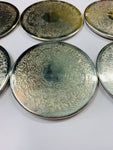 Set of 6 silver plated coasters