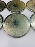 Set of 6 silver plated coasters