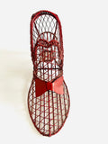 Red Wire Display High Heel