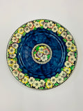 Large Maling blue thumbprint plate