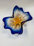 Stunning art glass butterfly shape bowl