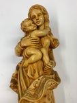 Large vintage resin mother and child