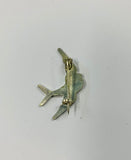 Vintage blue enamel swallow brooch