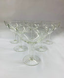 Set of 6 Midcentury hollow stem champagne glasses
