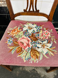 Wooden Edwardian Tapestry Chair