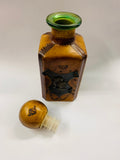Italian leather covered glass decanter
