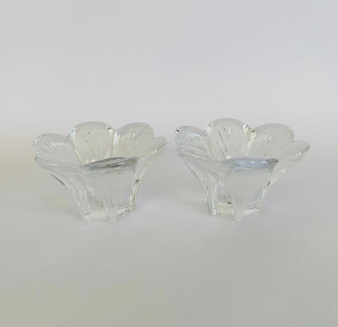 Crystal d Arques Pair of Candle Holders
