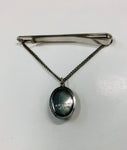 Silver butterfly wing tie slide