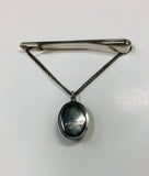 Silver butterfly wing tie slide