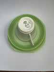 Diamond 1930 Art Deco Green Cup and Saucer