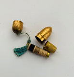 Vintage brass needle and thread case