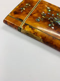 Victorian turtle shell and Paua shell card case