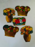 Collection of Five Floral Needle Cases