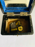 Lacquer musical jewellery box with tiger on the top