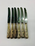 Set of 6 Kings pattern silver plated dinner knives