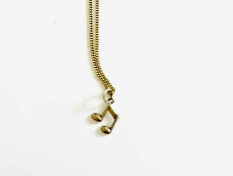 Silver Necklace with Sterling Silver Musical Note