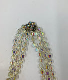 Vintage triple strand crystal necklace.