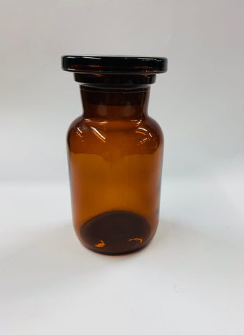 Amber glass chemist bottle