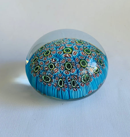 Millefiori glass paperweight