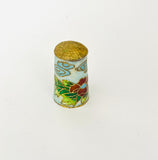 Enamel and Brass Cloisonné Thimble