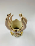 Porcelain ladies hands vase
