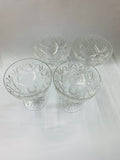 Set of 4 crystal hollow stem champagne glasses