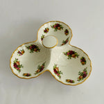 Royal Albert Old Country Roses triple segment trinket dish