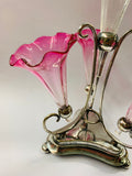 Victorian silver plated glass Epergne