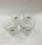 Set 4 heavy Georgian crystal whisky tumblers