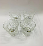 Set 4 heavy Georgian crystal whisky tumblers