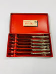Set of 6 Kings pattern silver plated lunch knives