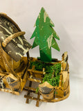 Vintage rustic wooden Xmas house