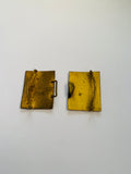 Antique enamel belt buckle