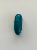 Blue metal bullet shape needle and thread case
