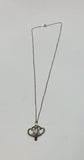 Art Nouveau sterling silver pendant on silver necklace