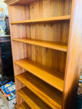 Tall solid wooden bookcase
