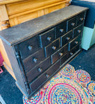 Rustic 13 drawer chest of drawers