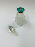 Sterling silver and enamel topped perfume bottle
