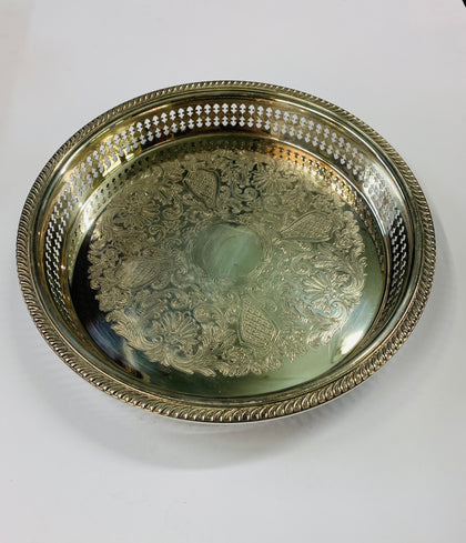 Vintage silver plated serving tray