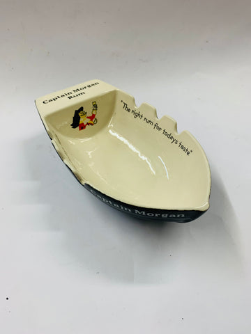 Wade Captain Morgan Rum advertising boat ashtray