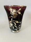 Large Purple Venetian glass and silver overlay vase
