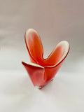 Murano glass style Midcentury red vase