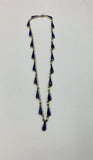 Sterling silver and lapis antique necklace
