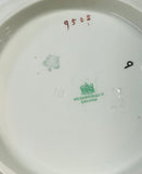 Early Wedgwood porcelain scalloped edge rose pattern bowl